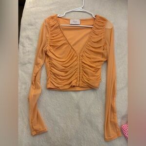 Long Sleeve Mesh Top